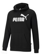 PUMA kapucnis belebújós pulóver vastag fekete pamut