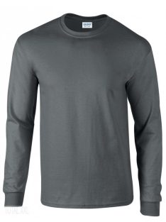 Hosszú ujjú vékony póló egyszínű szürke