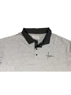 Rövid ujjú póló galléros melírszürke Hope