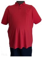 Rövid ujjú póló galléros zsebes piros