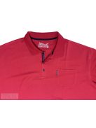 Rövid ujjú póló galléros zsebes piros