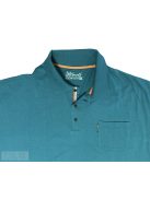 Rövid ujjú póló galléros zsebes türkizzöld