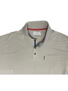 Rövid ujjú póló galléros zsebes drapp