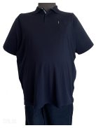 Rövid ujjú póló galléros zsebes sötétkék