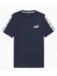 PUMA póló sötétkék ujján nyomott minta